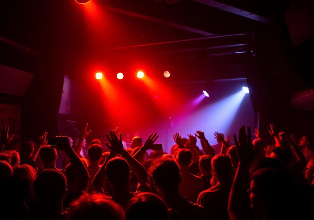 Crowd in the front row at a live show